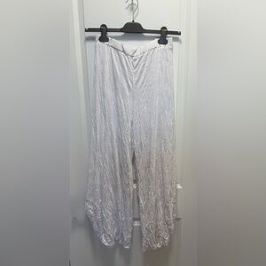 LUUKAA (Avant-garde Turkish Designer) white crinkle cotton  pant. (Brand New)